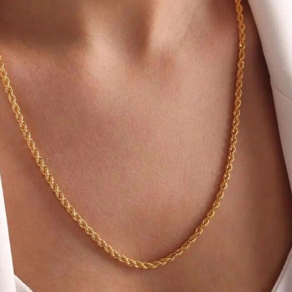 14 Ayar Altın 50 cm Burgu Zincir Kolye 323