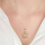 14 Ayar Altın Dorikalı Ortası Kalpli Kolye Ucu 461