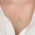 14 Ayar Altın İçi Boş Kalpli Kolye Ucu 496