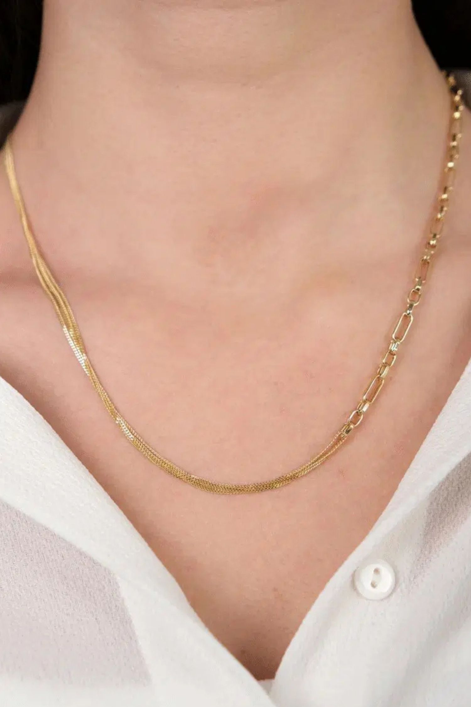 Adsiz-tasarim-29.jpg 14 Ayar Altın İkili Zincir Kolye 309 - Görsel 1