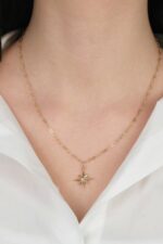 14 Ayar Altın Kutup Yıldızlı Kolye - Görsel 6