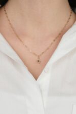 14 Ayar Altın Ataç Zincirli Kolye KLY 771 - Görsel 4