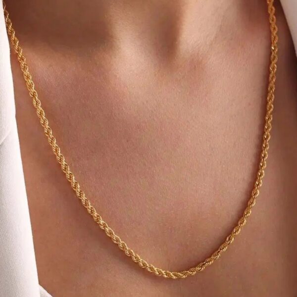 14 Ayar Altın 65 cm Burgu Zincir Kolye 273