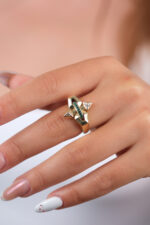 14 Ayar Altın Ok Detay Yüzük 915 - Görsel 2