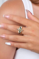 14 Ayar Altın Ok Detay Yüzük 915