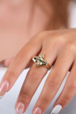 14 Ayar Altın Ok Detay Yüzük 915 - Görsel 3