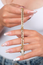 14 Ayar Altın Taşlı Gurmet Zincir 829 - Görsel 5