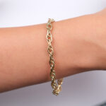 14 Ayar Altın Halka Zincir Bileklik 967