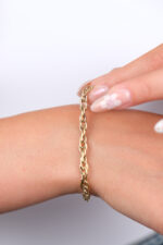 14 Ayar Altın Halka Zincir Bileklik 967 - Görsel 2