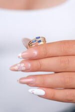 14 Ayar Altın Mavi Taşlı Yüzük 944