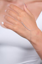 14 Ayar Altın Beyaz Taşlı Şahmeran 732 - Görsel 2