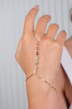 14 Ayar Altın Renkli Taşlı Şahmeran 1002 - Görsel 5