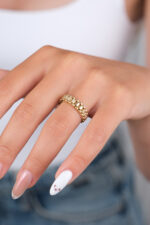 14 Ayar Altın Taşlı Yüzük 910 - Görsel 2