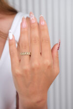 14 Ayar Altın Taşlı Yüzük 910 - Görsel 3