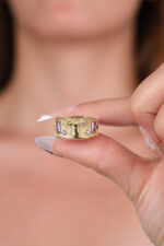 14 Ayar Altın Renkli Taşlı Yüzük 909 - Görsel 5