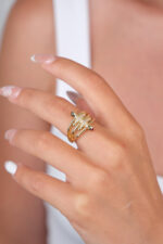 14 Ayar Altın Ok Detay Yüzük 914 - Görsel 5