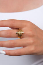 14 Ayar Altın Ok Detay Yüzük 914 - Görsel 3