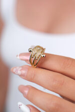 14 Ayar Altın Ok Detay Yüzük 914 - Görsel 2