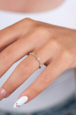 14 Ayar Altın Küçük Taşlı Yüzük 943 - Görsel 2