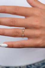 14 Ayar Altın Küçük Taşlı Yüzük 943 - Görsel 4