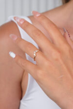 14 Ayar Altın Küçük Taşlı Yüzük 787 - Görsel 4