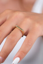 14 Ayar Altın Kare Yüzük 940 - Görsel 2