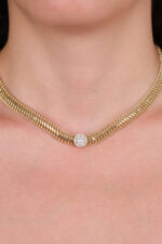 14 Ayar Altın Ortası Taşlı Kolye 382 - Görsel 2