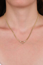 14 Ayar Altın Ortası Yuvarlak Kolye 830 - Görsel 2