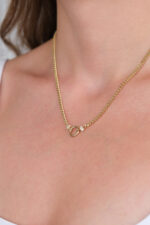 14 Ayar Altın Ortası Yuvarlak Kolye 830