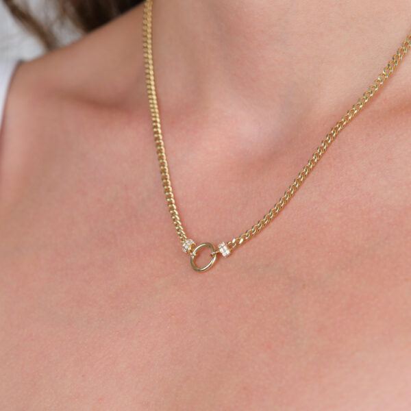 14 Ayar Altın Ortası Yuvarlak Kolye 830