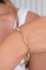 14 Ayar Altın Zincir Bileklik 1004 - Görsel 4