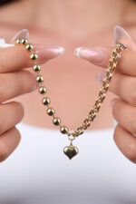 14 Ayar Altın Kalpli Bileklik 991 - Görsel 4