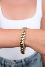 14 Ayar Altın Kalın Zincir Bileklik 1003