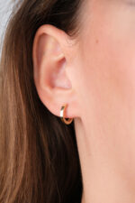 14 Ayar Altın Halka Küpe 755