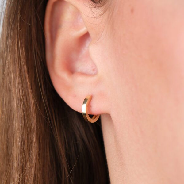 14 Ayar Altın Halka Küpe 755