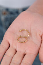 14 Ayar Altın Halka Küpe 817 - Görsel 2