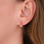 14 Ayar Altın Sade Halka Küpe 1013