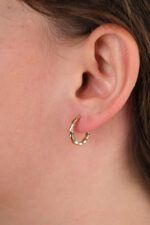 14 Ayar Altın Şekilli Küpe 789 - Görsel 2