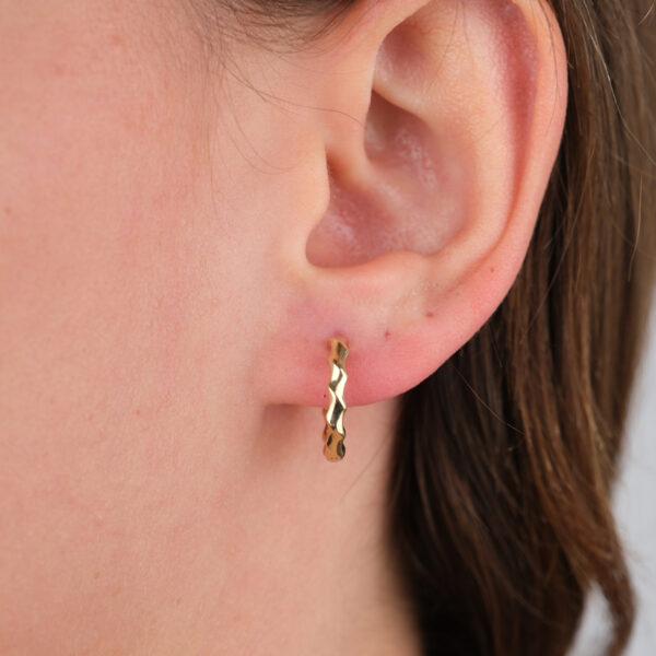 14 Ayar Altın Şekilli Küpe 789