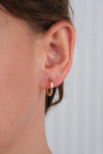 14 Ayar Altın Şekilli Küpe 789 - Görsel 4