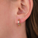 14 Ayar Altın Şekilli Taşlı Küpe 846