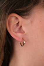 14 Ayar Altın Sade Halka Küpe 788