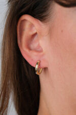 14 Ayar Altın Halka küpe 455 - Görsel 3