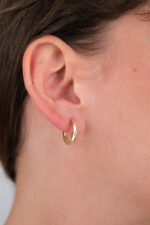 14 Ayar Altın Taşlı Halka Küpe 703