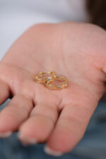 14 Ayar Altın Küçük Taşlı Halka Küpe 709 - Görsel 5