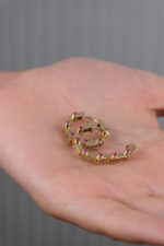 14 Ayar Altın Pembe Taşlı Küpe 735 - Görsel 5