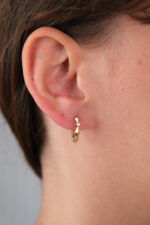 14 Ayar Altın Yuvarlak Küpe 812 - Görsel 2