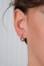 14 Ayar Altın Yuvarlak Küpe 812 - Görsel 4