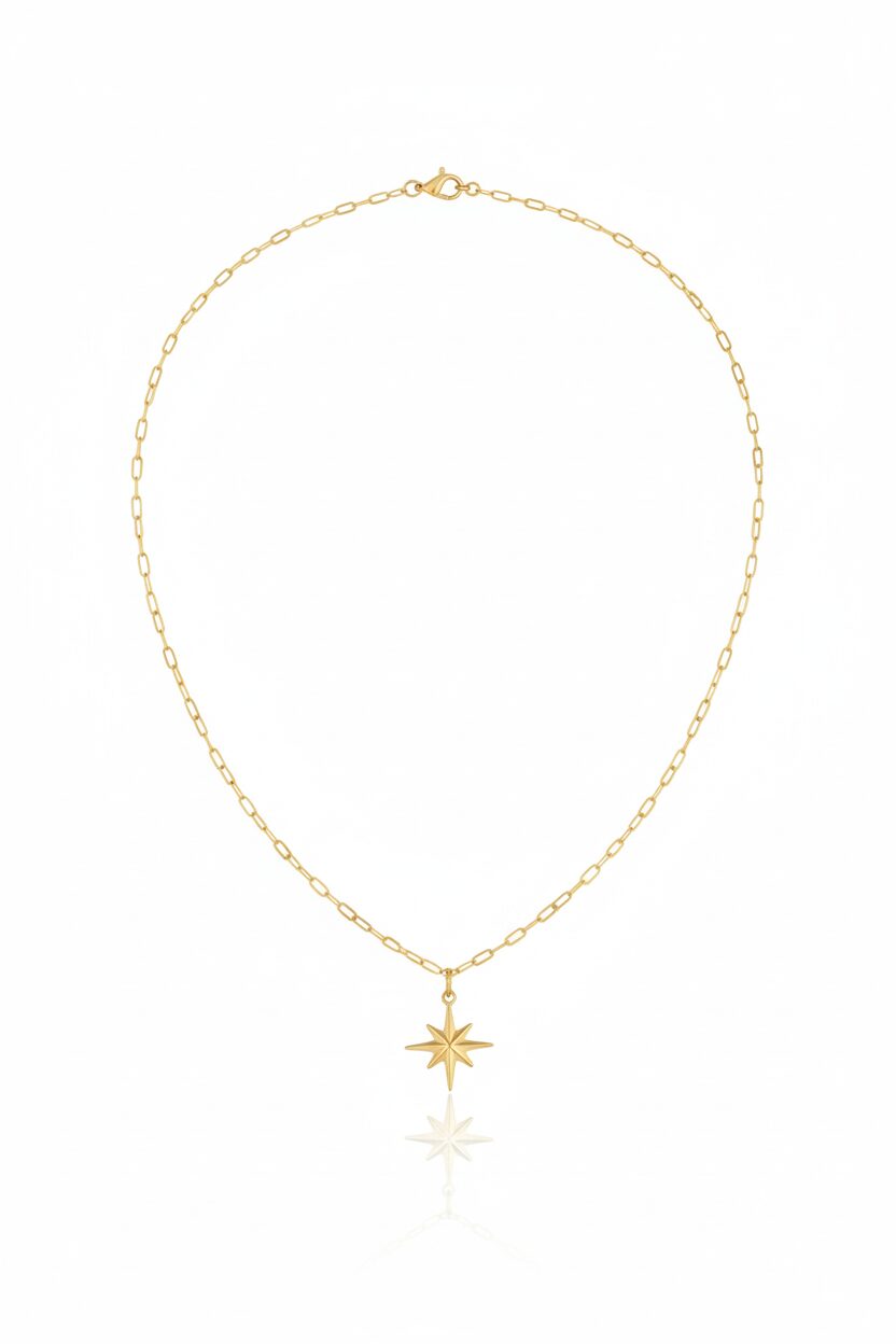 Gemini_Generated_Image_247tr4247tr4247t.jpg 14 Ayar Altın Kutup Yıldızlı Kolye - Görsel 1