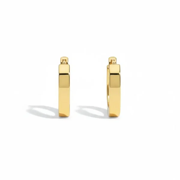 14 Ayar Altın Altıgen Küpe 553